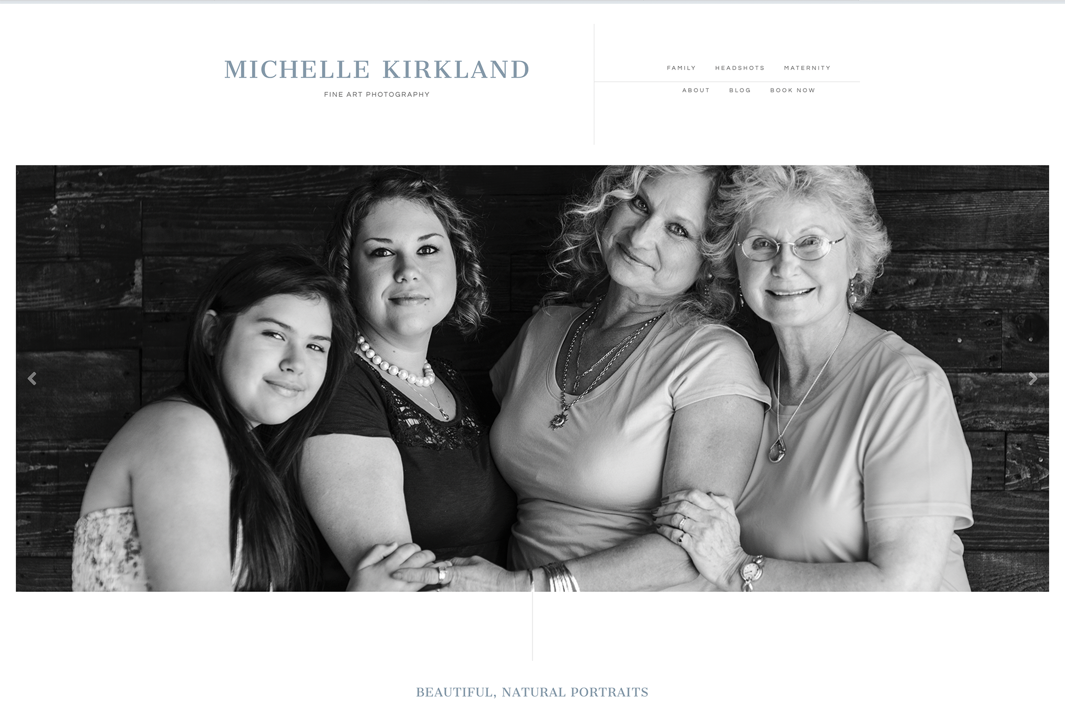 Michelle Kirkland Photography homepage