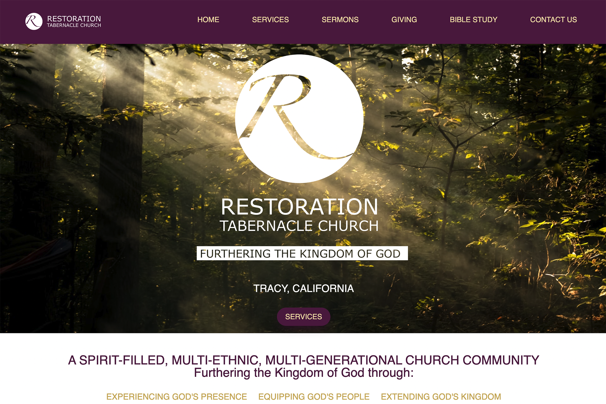 RTBCC app front page